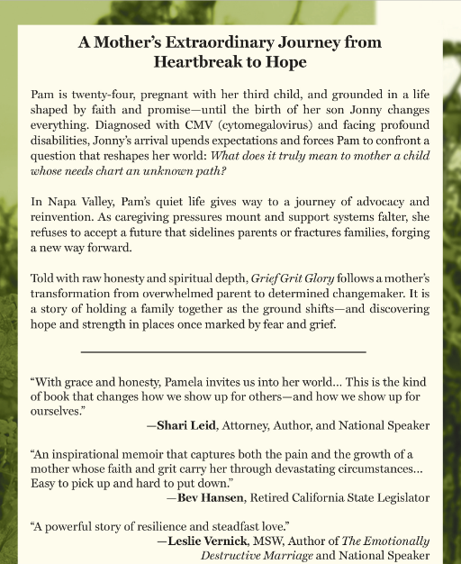 SIGNED COPY: Grief Grit Glory  A Mother's Extraordinary Journey from Heartbreak to Hope